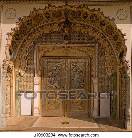 "Jaipur, India - elaborate entranceway" View Large Photo Image Picture - "Jaipur, India - elaborate entranceway". Fotosearch