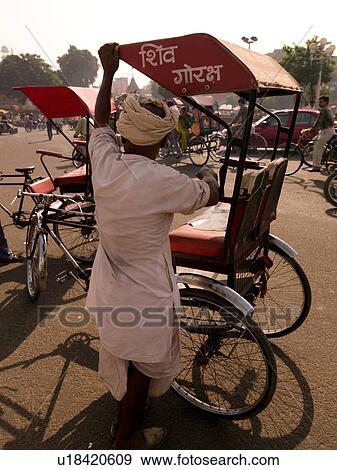 "Jaipur, India - Indian man with rickshaw" View Large Photo Image Stock Photo - "Jaipur, India - Indian man with rickshaw". Fotosearch