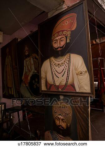 "Jaipur, India - painting of Indian man" View Large Photo Image Stock Photo - "Jaipur, India - painting of Indian man". Fotosearch