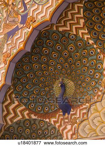 "Jaipur, India - paintings of peacocks" View Large Photo Image Stock Photo - "Jaipur, India - paintings of peacocks". Fotosearch