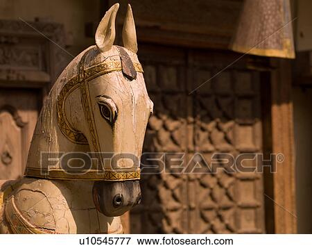 Stock Photo - "Jaipur, India - statue of a horse". Fotosearch