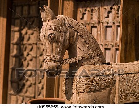 "Jaipur, India - statue of a horse" View Large Photo Image Stock Photo - "Jaipur, India - statue of a horse". Fotosearch