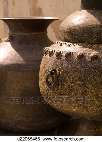 Stock Photograph - "Jaipur, India - various urns". Fotosearch