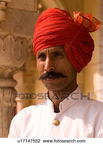 Man with a moustache in India View Large Photo Image Stock Image - Man with a moustache in India. Fotosearch