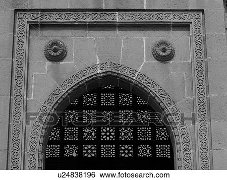 Stock Photograph - Ornate design on exterior of building in Mumbai India. Fotosearch