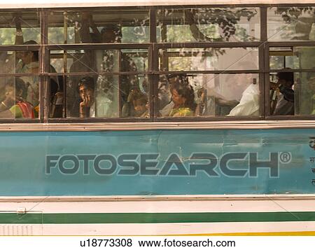 People on bus in India View Large Photo Image Stock Photo - People on bus in India. Fotosearch
