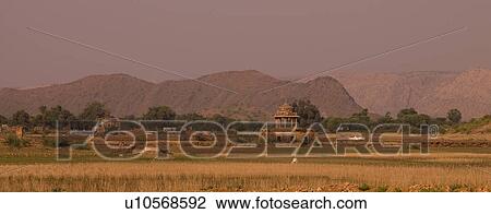 Stock Image - "Rajasthan, India - rural landscape". Fotosearch