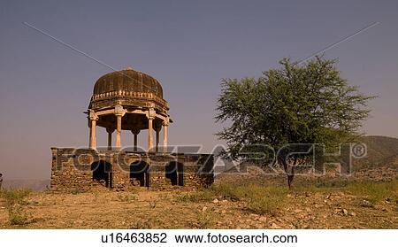 Stock Image - "Rajasthan, India - rural landscape". Fotosearch