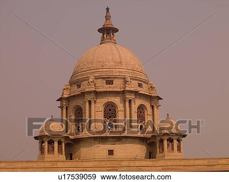 Stock Photo - Rashtrapati Bhava building in Delhi India. Fotosearch
