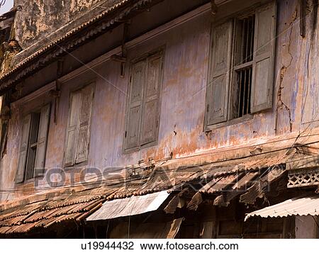 Stock Image - "Rooftop of building in Cochin, Kerala, India". Fotosearch