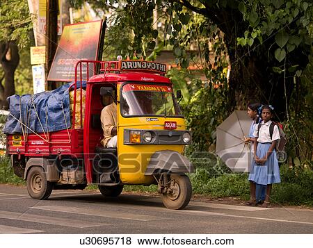 School girls standing beside a truck in India View Large Photo Image Stock Photo - School girls standing beside a truck in India. Fotosearch