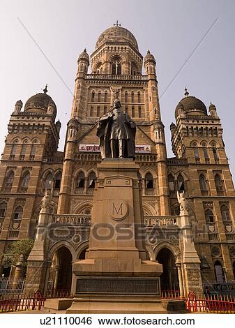 Statue in front of building in Mumbai View Large Photo Image Stock Photograph - Statue in front of building in Mumbai. Fotosearch