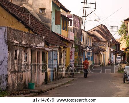 Stock Photo - "Street scene in Jewtown, Cochin, Kerala, India". Fotosearch