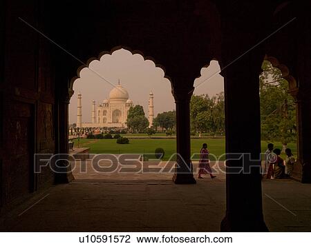 Stock Image - "Taj Mahal, Agra India". Fotosearch