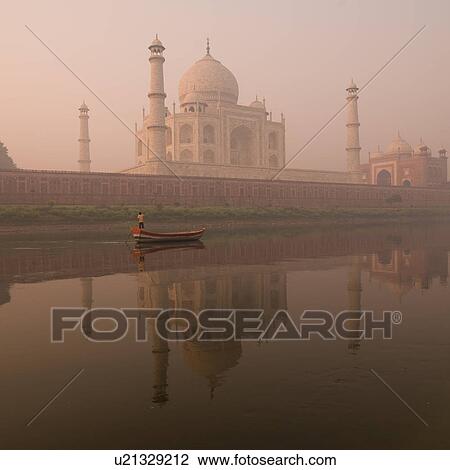 Stock Image - "Taj Mahal, Agra India". Fotosearch