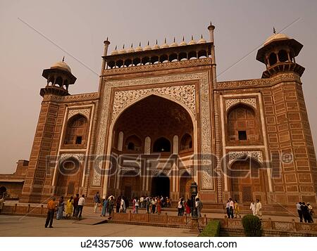 Stock Photograph - "Taj Mahal, Agra India". Fotosearch