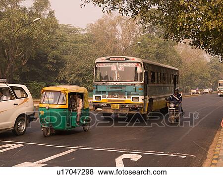 Stock Photo - Traffic in Delhi India. Fotosearch