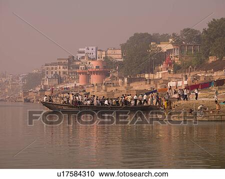 Stock Image - "Varanasi, India - Life on the Ganges". Fotosearch