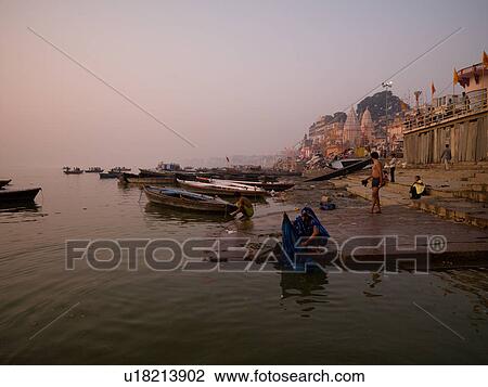 Stock Image - "Varanasi, India - Life on the Ganges". Fotosearch
