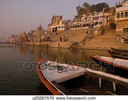 Stock Photo - "Varanasi, India - Life on the Ganges". Fotosearch