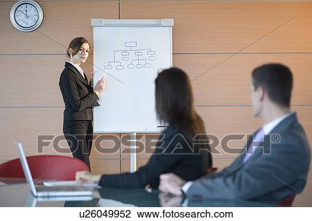 Stock Image - Business people at a presentation. Fotosearch