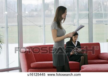 Professional women in waiting area View Large Photo Image Stock Photography - Professional women in waiting area. Fotosearch