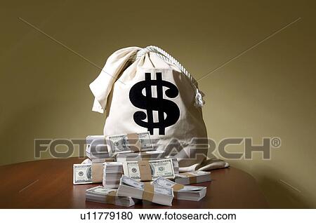 Stock Image - Bag of money. Fotosearch