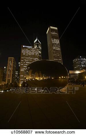 Cloud Gate Sculpture, Millenium Park, Chicago, USA View Large Photo Image Stock Photo - Cloud Gate Sculpture, Millenium Park, Chicago, USA. Fotosearch