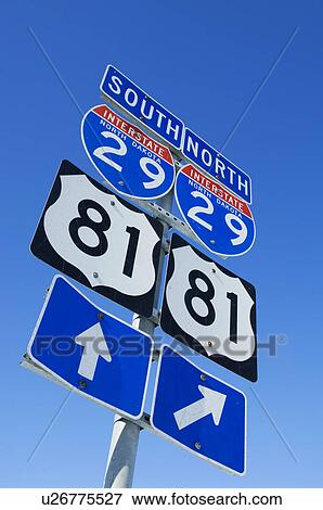 Highway sign, North Dakota, USA View Large Photo Image Stock Photo - Highway sign, North Dakota, USA. Fotosearch