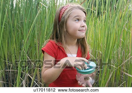 Six year old girl in wetland, with frog in collecting jar, Winnipeg, Canada View Large Photo Image Stock Image - Six year old girl in wetland, with frog in collecting jar, Winnipeg, Canada. Fotosearch