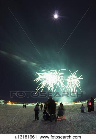 The final day of the year; celebrations on Frame Lake in the heart of Yellowknife, the capital city of the Northwest Territories, Canada. View Large Photo Image Stock Image - The final day of the year; celebrations on Frame Lake in the heart of Yellowknife, the capital city of the Northwest Territories, Canada. . Fotosearch