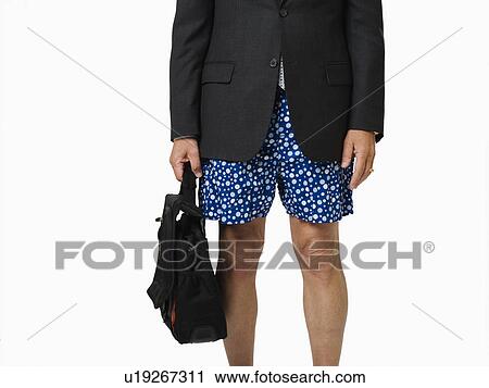Stock Image - A businessman without pants. Fotosearch