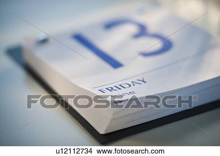 Picture - A calender showing Friday the thirteenth. Fotosearch