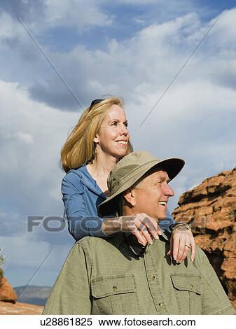 Stock Photography - A couple at Red Rock. Fotosearch