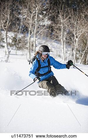 Stock Image - A downhill skier. Fotosearch