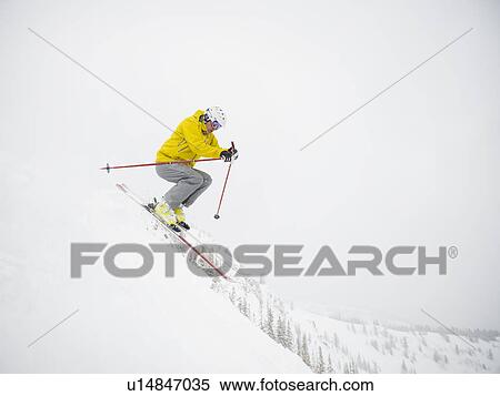 Stock Photography - A downhill skier. Fotosearch