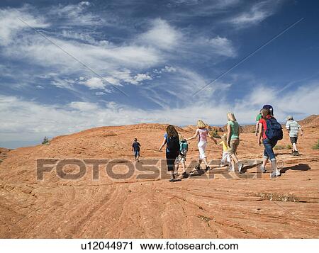 Stock Image - A family vacation at Red Rock. Fotosearch