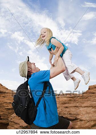 Picture - A father and daughter at Red Rock. Fotosearch