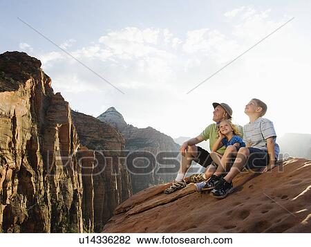 A father and kids at Red Rock View Large Photo Image Stock Image - A father and kids at Red Rock. Fotosearch