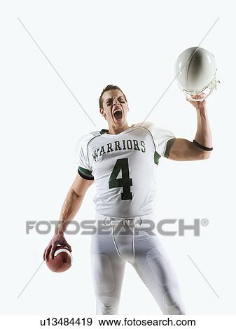 Stock Photo - A football player. Fotosearch
