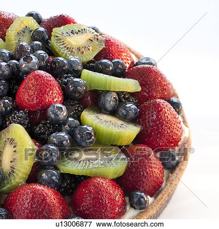 Stock Photo - A fresh fruit tart. Fotosearch
