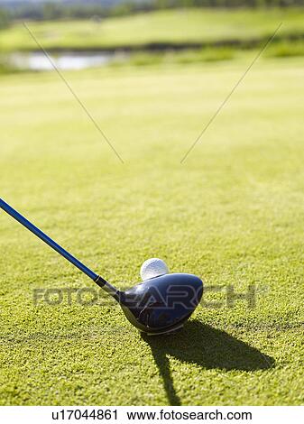 Stock Image - A golf club on a golf course. Fotosearch