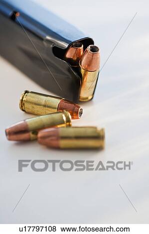 A gun clip with ammunition View Large Photo Image Stock Photo - A gun clip with ammunition. Fotosearch