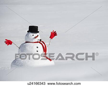 Stock Image - A snowman. Fotosearch
