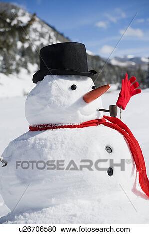 Stock Image - A snowman. Fotosearch