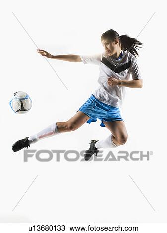 Stock Image - A soccer player. Fotosearch