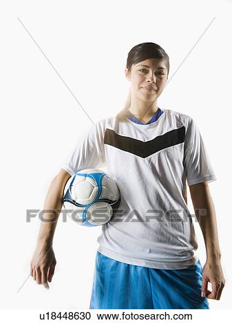 Stock Image - A soccer player. Fotosearch
