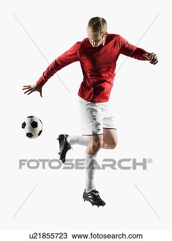 Stock Image - A soccer player. Fotosearch