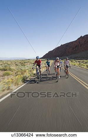 Picture - Bikers on the road. Fotosearch