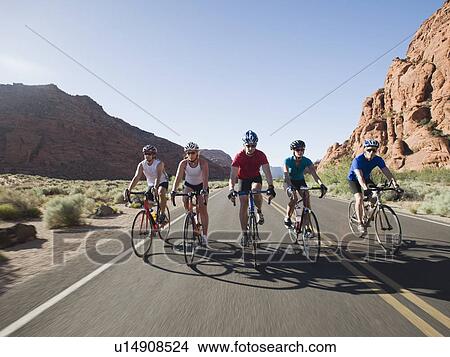 Picture - Bikers on the road. Fotosearch